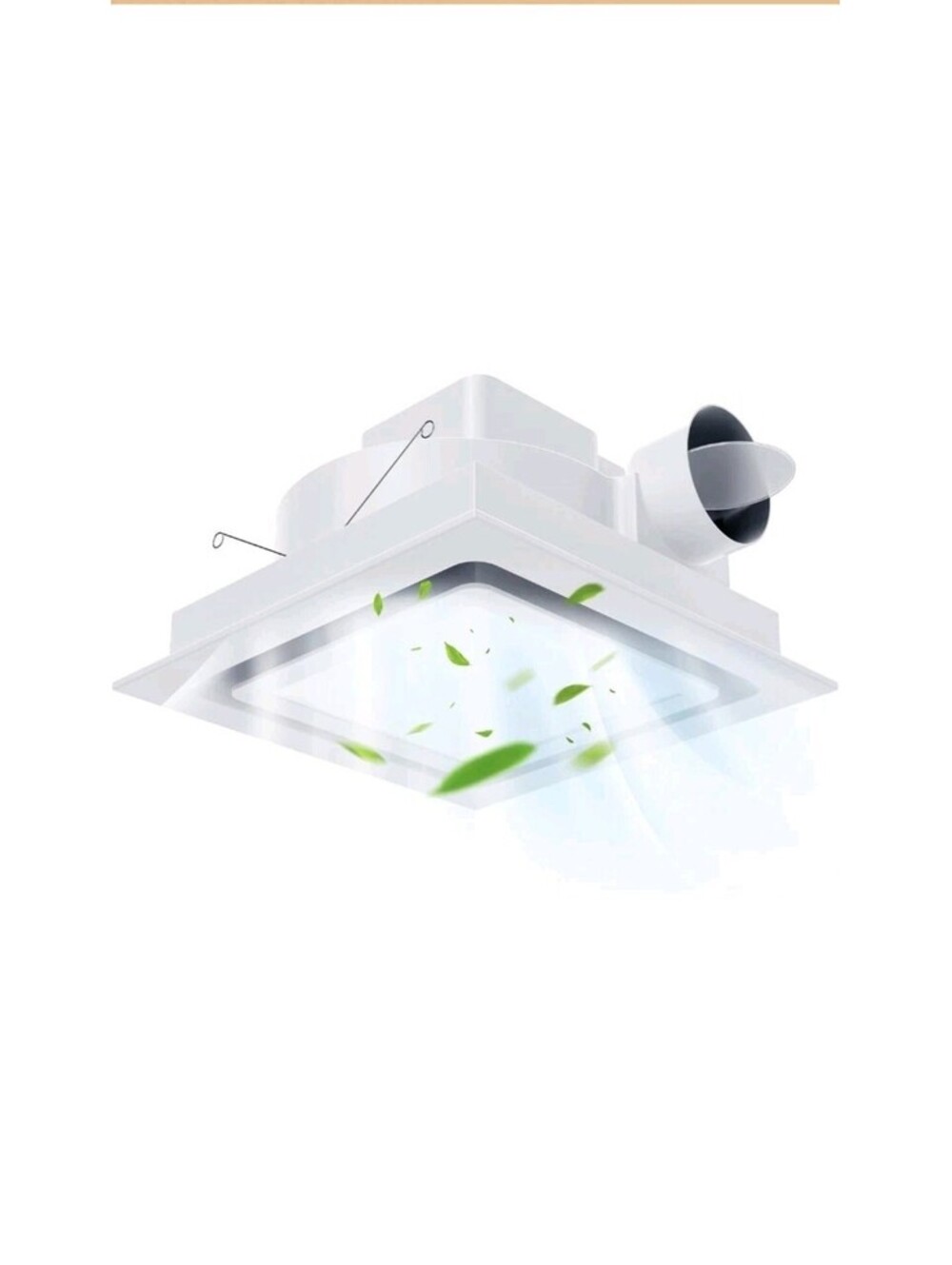 12" Ultra Quiet Bathroom Exhaust Fan with 6500K LED Light, 1.0 Sone 120 CFM
